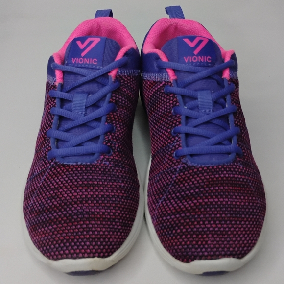 Women's Size 6.5 Vionic ADLEY Purple Pink Sneakers Gym Trainers Support Lace Up - Picture 5 of 16